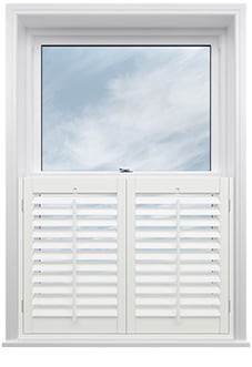 Dartford, White - Cafe Style Plantation Shutter